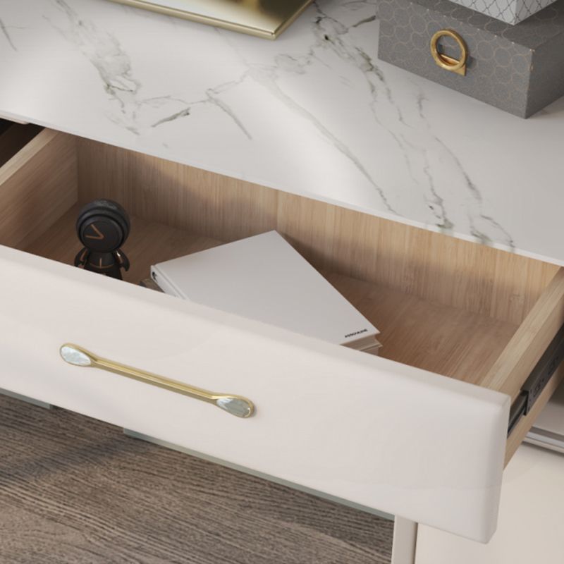 Hedendaagse dennenmake-up ijdelheid bureau 5-lades ijdelheid make-uptafel set