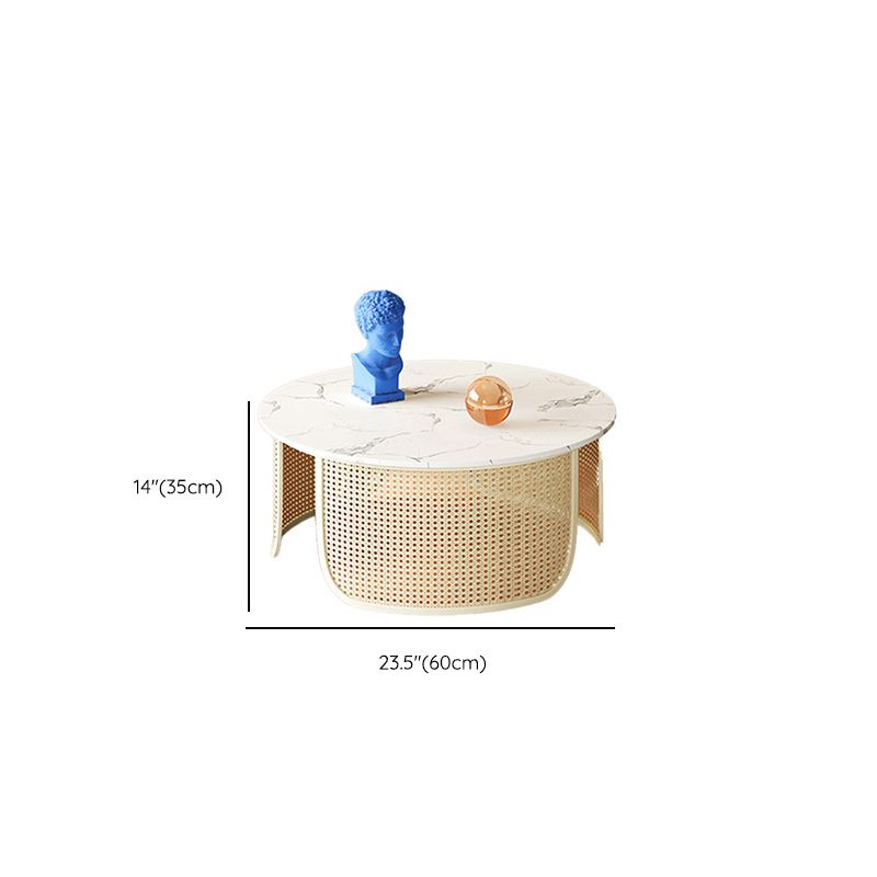 Contemporary Round Cocktail Table Single Slate Coffee Cocktail Table Clearhalo 'Coffee & Accent Tables' 'Coffee Tables' 'coffee_tables' 'furn' 'furn_coffee_tables' 'Furniture' 'Living Room Furniture' 1200x1200_eadb241b-3dfe-411b-b78e-6164d9245c63