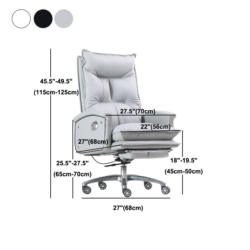 Modern Upholstered Task Chair Faux Leather Arm Chair with Wheels Clearhalo 'furn' 'furn_office_chair' 'Furniture' 'Office Chairs' 'Office Furniture' 'office_chair' 1200x1200_eadb799e-7521-4d11-843f-baa0e50ae0e7