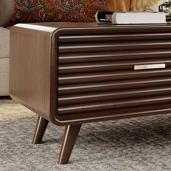 Solid Wood Mid-Century Modern Rectangle Brown Coffee Table with Storage Drawers Clearhalo 'Coffee & Accent Tables' 'Coffee Tables' 'coffee_tables' 'furn' 'furn_coffee_tables' 'Furniture' 'Living Room Furniture' 1200x1200_eadcdc1e-faa8-4d9e-b999-20389cfc2d0f