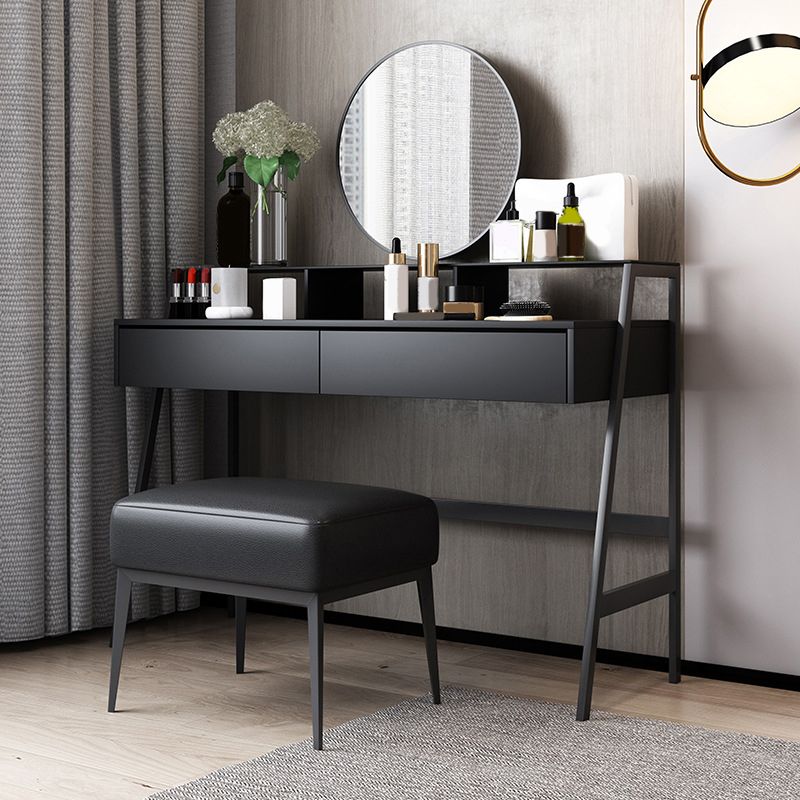 Modern 34.6 "Hoogte 2 laden Mirrored make -uptafel bureau ijdelheid