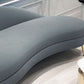 Scandinavische effen kleur fluweel getufte chaise stoel met gerolde armen