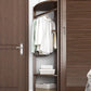 Modern Style Open Armoire Pine Wood Cabinet with Clothing Rod