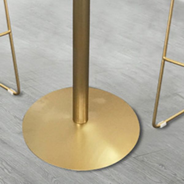 Mesa de pub estilo Glam, mesa de bar con pedestal redondo para uso en interiores