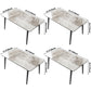 Sintered Stone Two-Color Dining Table Simplicity 4 Legs Table for Dining Room Clearhalo ' dining_table' 'Dining Tables & Seating' 'Dining Tables' 'Furniture' 'furniture_dining_table' 'Kitchen & Dining Furniture' 'kitchen&dining_furn' 'kitchen' 'kitchen_dining_table' 1200x1200_eae0fbb6-fdb1-4f98-b4c3-0f35c29ffc66
