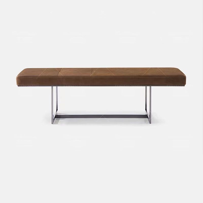 15.6" W Industrial Entryway Bench Rectangle Seating Bench with Upholstered Clearhalo 'Benches' 'Chairs & Seating' 'furn' 'furn_benches' 'Furniture' 'Living Room Furniture' 1200x1200_eae17638-4a91-4e6a-9252-b10c78aca49a
