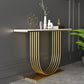 35.43" Tall Modern Console Table Marble 1-shelf Accent Table for Hall Clearhalo 'Console Tables' 'console_tables' 'Entry & Mudroom Furniture' 'furn' 'furn_console_tables' 'Furniture' 1200x1200_eae21a11-9ca9-41c6-ac08-4a6f794770aa