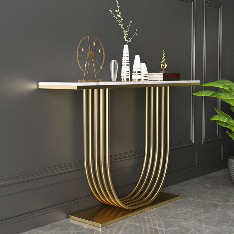 35.43" Tall Modern Console Table Marble 1-shelf Accent Table for Hall Clearhalo 'Console Tables' 'console_tables' 'Entry & Mudroom Furniture' 'furn' 'furn_console_tables' 'Furniture' 1200x1200_eae21a11-9ca9-41c6-ac08-4a6f794770aa
