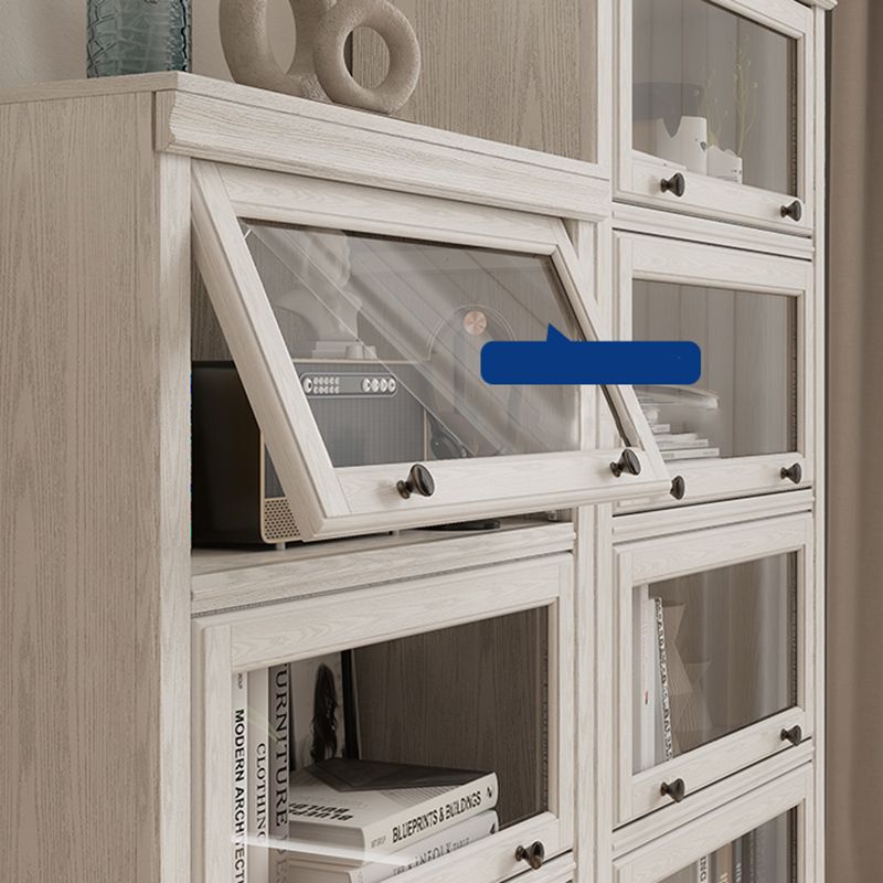 Contemporary Engineered Wood Bookcase White Standard Shelf with Doors Clearhalo 'Bookcases' 'furn' 'furn_bookcases' 'Furniture' 'Office Furniture' 1200x1200_eae40d0a-ee3d-40f4-a8db-dfa48cf9eb80