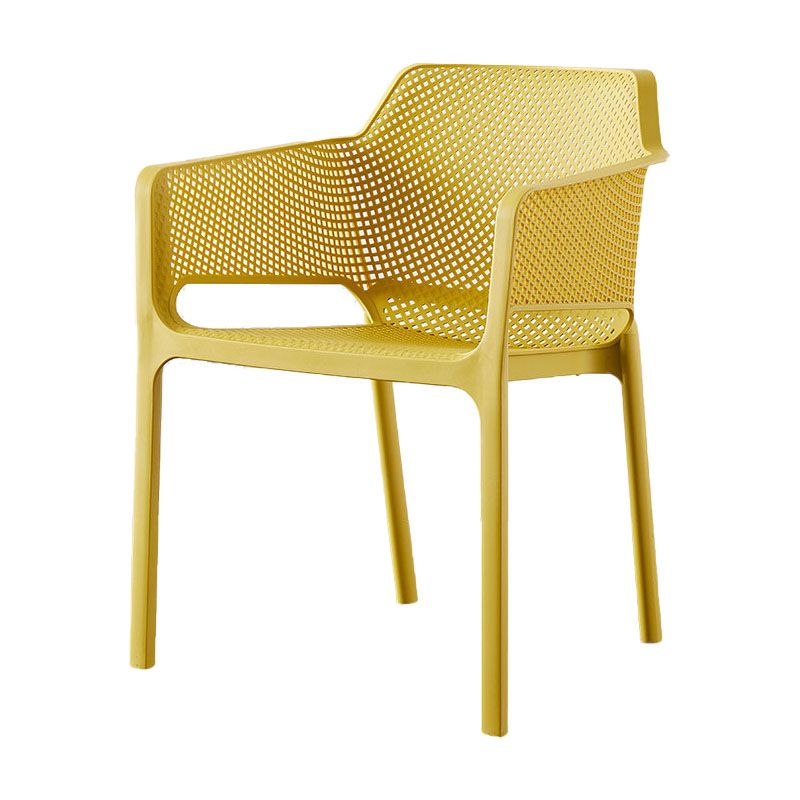 Scandinavian Plastic Kitchen Dining Room Arm Chair Solid Back Chair Clearhalo 'Dining Chairs' 'Dining Tables & Seating' 'dining_chair' 'Furniture' 'furniture_dining_chair' 'Kitchen & Dining Furniture' 1200x1200_eae61988-63fb-4315-88a3-1f1bcc30178b