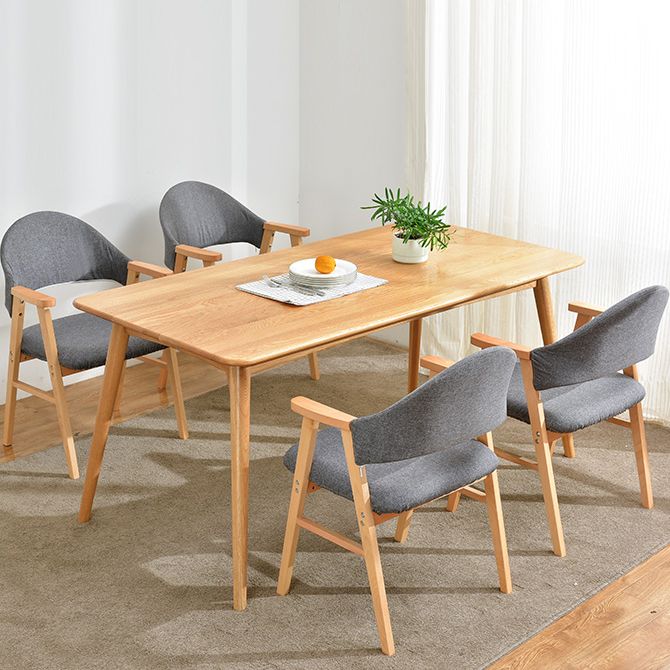 Modern Style Wooden Dining Chair Open Back Single Dining Side Arm Chair for Kitchen Clearhalo ' kitchen&dining_furn' 'Dining Chairs' 'Dining Tables & Seating' 'dining_chair' 'furn' 'furn_dining_chair' 'Furniture' 'furniture_dining_chair' 'Kitchen & Dining Furniture' 'kitchen' 1200x1200_eae65ff4-b929-4b2a-b528-d34b300bbc26