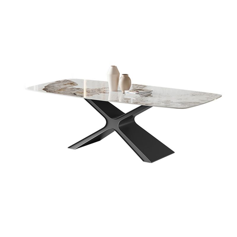 Modern Rectangle Sintered Stone Dining Table Set 1/4/5/6/7 Pieces Dining Set Clearhalo 'Dining Room Sets' 'Dining Tables & Seating' 'dining_room_set' 'furn' 'furn_dining_room_set' 'Furniture' 'Kitchen & Dining Furniture' 1200x1200_eae71bbf-86cb-4cfa-92cb-ac2d6108baf2