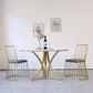 Table à manger de luxe traditionnelle Table ronde en marbre artificiel pour la maison