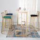 Tabourets de bar rembourrés de style glamour tabourets de dos bas sans base avec base en métal