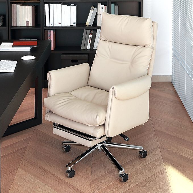 Height-adjustable Managers Chair Ergonomic Adjustable Executive Leather Chair Clearhalo 'furn' 'furn_office_chair' 'Furniture' 'Office Chairs' 'Office Furniture' 'office_chair' 1200x1200_eae95007-0bf2-452e-91aa-408d2395a104