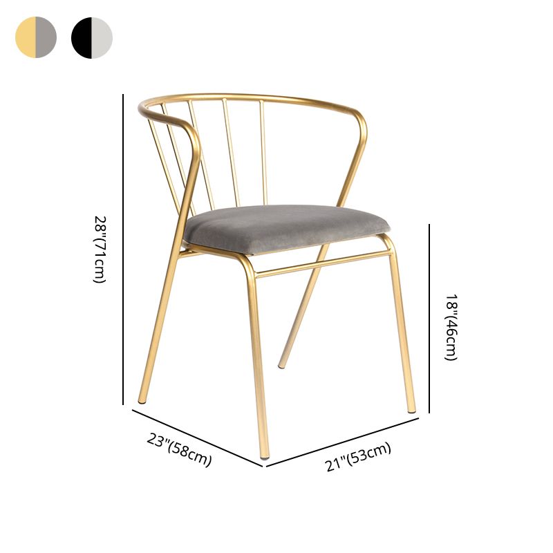 Contemporary Style Metal Dining Chairs Dining Armless Side Chairs for Kitchen Clearhalo ' kitchen&dining_furn' 'Dining Chairs' 'Dining Tables & Seating' 'dining_chair' 'furn' 'furn_dining_chair' 'Furniture' 'furniture_dining_chair' 'Kitchen & Dining Furniture' 'kitchen' 1200x1200_eaea1e26-15ec-4f4f-8c7d-943cefa84677