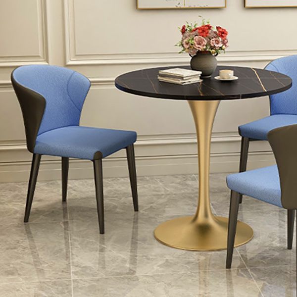 Modern Round Dining Table for Kitchen Dinette Table with Metal Tulip Clearhalo 'Dining Tables & Seating' 'Dining Tables' 'dining_table' 'furn' 'furn_dining_table' 'Furniture' 'Kitchen & Dining Furniture' 1200x1200_eaea6ad3-3b7f-40e9-812a-b0ff567fade4