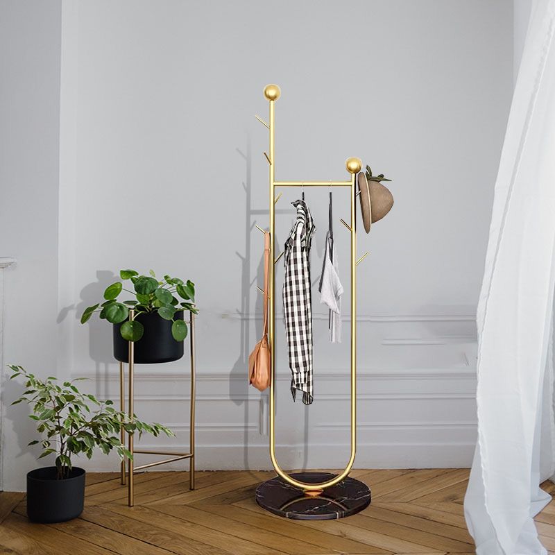 68.9-inch Tall Entryway Kit Contemporary Metal Entry Hall Tree Clearhalo 'Entry & Mudroom Furniture' 'furn' 'furn_hall_tree_coat_racks' 'Furniture' 'Hall Trees & Coat Racks' 'hall_tree_coat_racks' 1200x1200_eaeacd23-28a1-4fed-bac6-164cae9ef4de