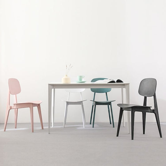 Contemporary Open Back Side Chair Restaurant Matte Finish Plastic Dining Chair Clearhalo ' kitchen&dining_furn' 'Dining Chairs' 'Dining Tables & Seating' 'dining_chair' 'furn' 'furn_dining_chair' 'Furniture' 'furniture_dining_chair' 'Kitchen & Dining Furniture' 'kitchen' 1200x1200_eaeb0000-cf12-434b-9bed-a55b32423b3c