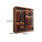 Mirrored Finish Cabinet with Glass Door Modern Brown Wardrobe for Home Clearhalo 'Armoires & Wardrobes' 'armoires_wardrobes' 'Bedroom Furniture' 'furn' 'furn_armoires_wardrobes' 'Furniture' 1200x1200_eaeb55fc-ae75-4bc7-a1af-2e97aaf90302