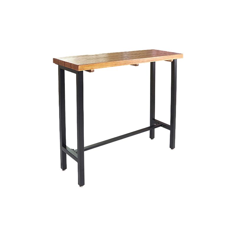 Rectangle Balcony Pub Height Dining Table Industrial Solid Wood Bistro Table Clearhalo 'Bar Furniture' 'Bar Tables' 'bar_tables' 'furn' 'furn_bar_tables' 'Furniture' 'furniture_bar_tables' 'Kitchen & Dining Furniture' 1200x1200_eaeee34b-7e0c-4baa-bb20-ea072314e4bc