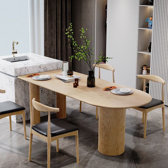 Free Form Pine Wood Table for Restaurant Modern Dining Table with 3 Legs Clearhalo 'Dining Tables & Seating' 'Dining Tables' 'dining_table' 'furn' 'furn_dining_table' 'Furniture' 'furniture_dining_table' 'Kitchen & Dining Furniture' 'kitchen' 'kitchen_dining_table' 1200x1200_eaf09b19-1695-435e-ba4f-98b90f195c9b