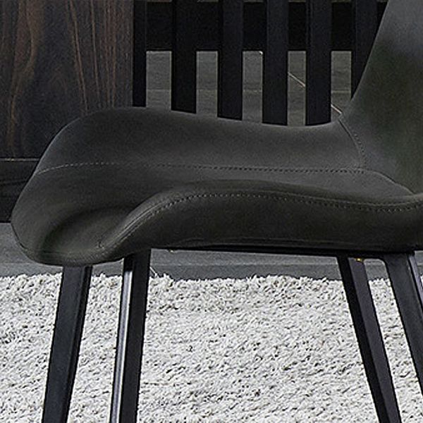 現代のアームレスダイニングチェアマット仕上げレザーカーブドパーソンズサイドチェア