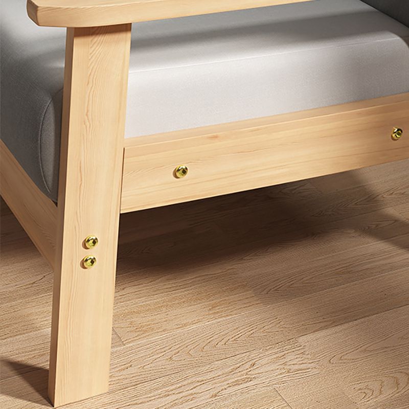 Fabric Square Arm Slipcovered 2/3 Seat Sofa with Wooden Based Clearhalo 'furn' 'furn_sofas' 'Furniture' 'furniture_sofas' 'kitchen' 'kitchen_sofas' 'Living Room Furniture' 'Sofa' 'sofas' 1200x1200_eaf0d915-1b3f-4a5c-801c-9106b6e2393d