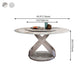 29.52''H Glam Round Dining Table Standard Sintered Stone Dining Table with Pedestal Base Clearhalo ' dining_table' 'Dining Tables & Seating' 'Dining Tables' 'furn' 'furn_dining_table' 'Furniture' 'furniture_dining_table' 'Kitchen & Dining Furniture' 'kitchen&dining_furn' 'kitchen' 'kitchen_dining_table' 1200x1200_eaf0e444-949a-49e0-add2-461bc5fe8afb