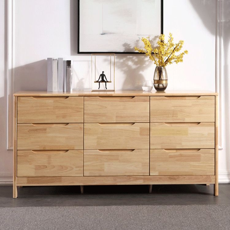 Rubber Wood Living Room Sideboard Cabinet Modern Buffet Server Cabinet with Drawer Clearhalo 'buffet_sideboard' 'Buffets & Sideboards' 'furn' 'furn_buffet_sideboard' 'Furniture' 'furniture_buffet_sideboard' 'Kitchen & Dining Furniture' 1200x1200_eaf115ad-49c9-40e7-91cb-665c500ee1f8