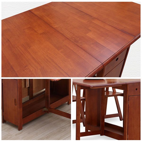 Mid-Century Modern Dinner Table Brown Solid Wood Drop-Leaf Dining Table (only table) Clearhalo ' dining_table' 'Dining Tables & Seating' 'Dining Tables' 'furn' 'furn_dining_table' 'Furniture' 'furniture_dining_table' 'Kitchen & Dining Furniture' 'kitchen&dining_furn' 'kitchen' 'kitchen_dining_table' 1200x1200_eaf1f67c-c376-4c11-a8de-bd975daa27c2
