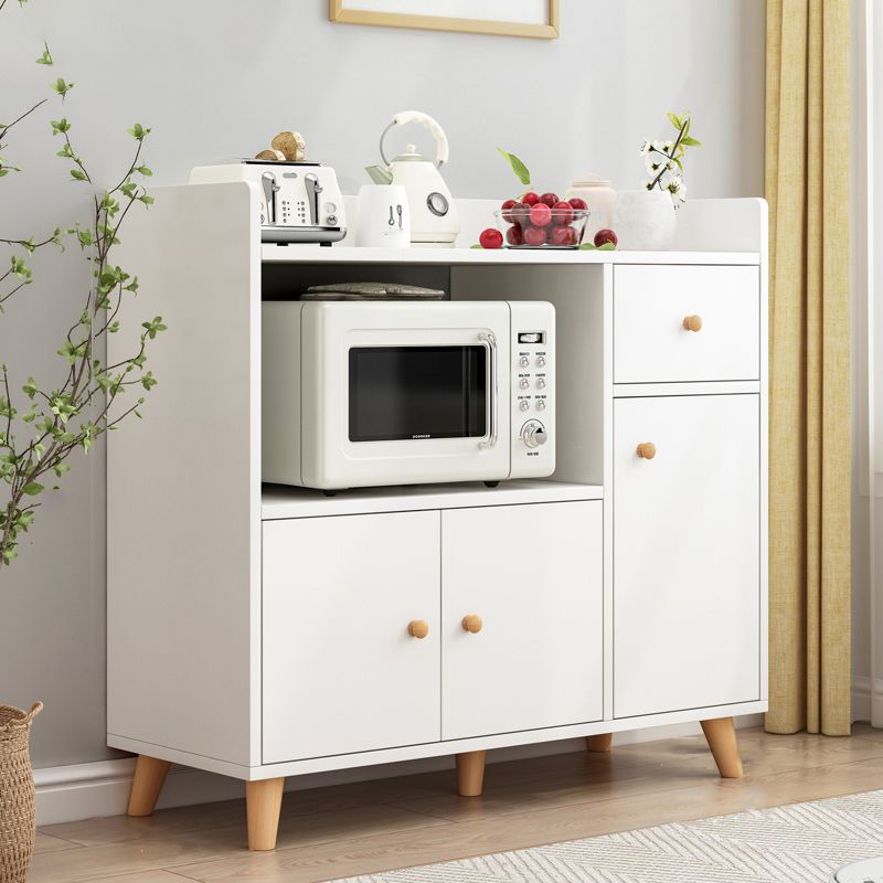 Modern 33" Height Cupboard Artificial Wood Frame Kitchen Sideboard for Dining Room Clearhalo 'buffet_sideboard' 'Buffets & Sideboards' 'furn' 'furn_buffet_sideboard' 'Furniture' 'Kitchen & Dining Furniture' 1200x1200_eaf3493f-80ee-4514-a937-2a61b5f0e627