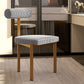 Upholstered Armless Dining Chairs Nordic Style Low Back Side Chair for Dining Room