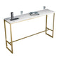 Glam Style Marble Bar Dining Table Rectangle Bar Table in White Clearhalo 'Bar Furniture' 'Bar Tables' 'bar_tables' 'furn' 'furn_bar_tables' 'Furniture' 'Kitchen & Dining Furniture' 1200x1200_eaf3deab-9b7e-4b6b-9bbf-fb5db2c057eb