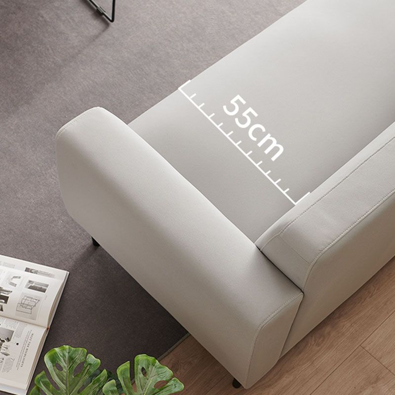 Modernism Square Arm Sofa 3-Seater 29.13" D x 27.56" H Loveseat Clearhalo 'furn' 'furn_sofas' 'Furniture' 'furniture_sofas' 'kitchen' 'kitchen_sofas' 'Living Room Furniture' 'Sofa' 'sofas' 1200x1200_eaf4fdbc-0be1-43b0-8a34-86347c694a2d