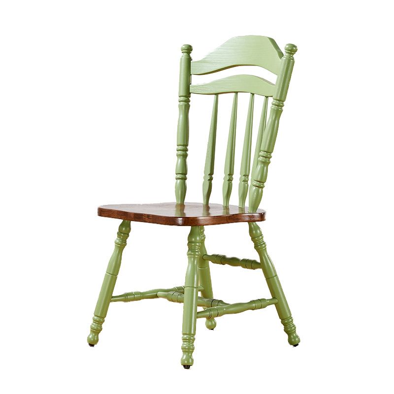 Country Solid Wood Square Dining Chair Slat Back Dining Side Armless Chair Clearhalo ' kitchen&dining_furn' 'Dining Chairs' 'Dining Tables & Seating' 'dining_chair' 'furn' 'furn_dining_chair' 'Furniture' 'furniture_dining_chair' 'Kitchen & Dining Furniture' 'kitchen' 1200x1200_eaf59ae2-e076-430c-aea6-ddc59171e57a