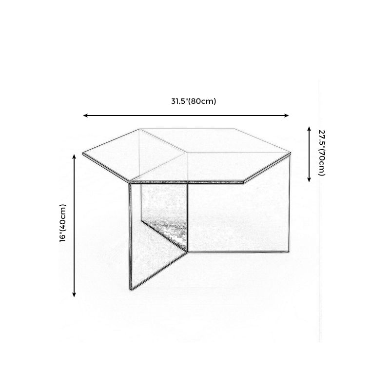 Geometric Clear Acrylic Coffee Table Modern Colored Cocktail Table Clearhalo 'Coffee & Accent Tables' 'Coffee Tables' 'coffee_tables' 'furn' 'furn_coffee_tables' 'Furniture' 'Living Room Furniture' 1200x1200_eaf69e40-a802-4af7-9e1c-7ff1634f1588