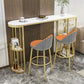 Low Back Upholstered Dining Stools Bucket Bar Stools with Footrest