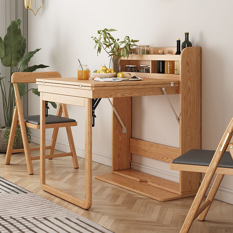 Foldable Ash Wood Dining Table Medieval Modern Rectangle Table with Double Pedestal Clearhalo ' dining_table' 'Dining Tables & Seating' 'Dining Tables' 'furn' 'furn_dining_table' 'Furniture' 'furniture_dining_table' 'Kitchen & Dining Furniture' 'kitchen&dining_furn' 'kitchen' 'kitchen_dining_table' 1200x1200_eaf85135-eb6e-40fd-b9ab-38b7e9d4ccfc