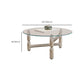 Modern Round Glass Coffee Table Stainless Steel 3 Legs Cocktail Table