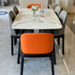 Stone Top Dining Table Modern Rectangle Table with 4 Wood Legs in Black Clearhalo 'Dining Tables & Seating' 'Dining Tables' 'dining_table' 'furn' 'furn_dining_table' 'Furniture' 'furniture_dining_table' 'Kitchen & Dining Furniture' 'kitchen' 'kitchen_dining_table' 1200x1200_eafa6eb5-c05c-4978-a267-5c45574e4202