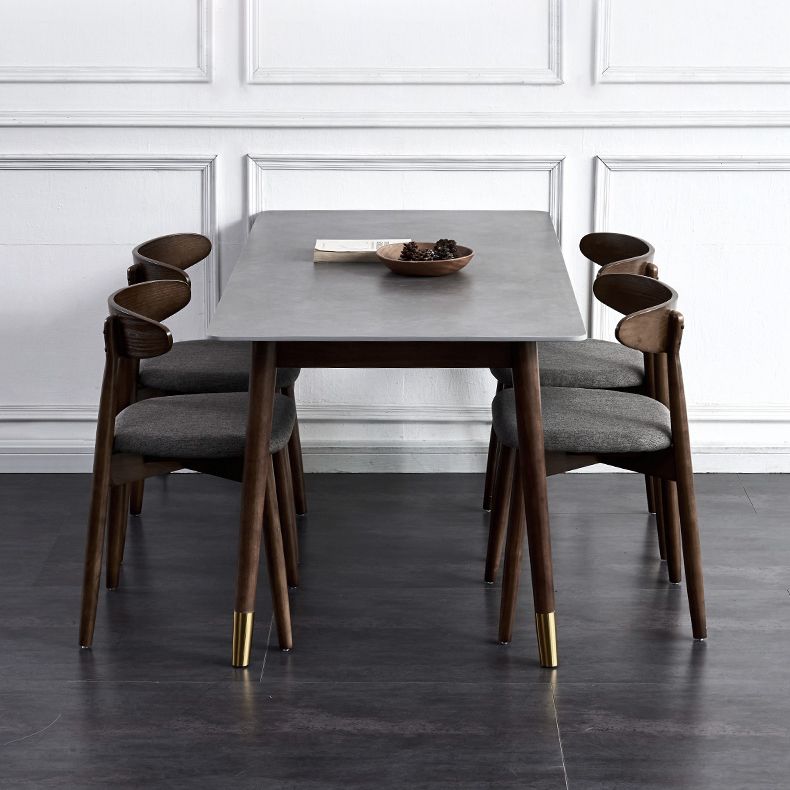 Modern Sintered Stone Dining Room Set with Rectangle Table Home Use Dining Table Furniture Clearhalo 'Dining Room Sets' 'Dining Tables & Seating' 'dining_room_set' 'furn' 'furn_dining_room_set' 'Furniture' 'furniture_dining_room_set' 'Kitchen & Dining Furniture' 'kitchen&dining_furn' 'kitchen' 1200x1200_eafa8276-cbab-4ac2-8ebd-6981c22f68e5