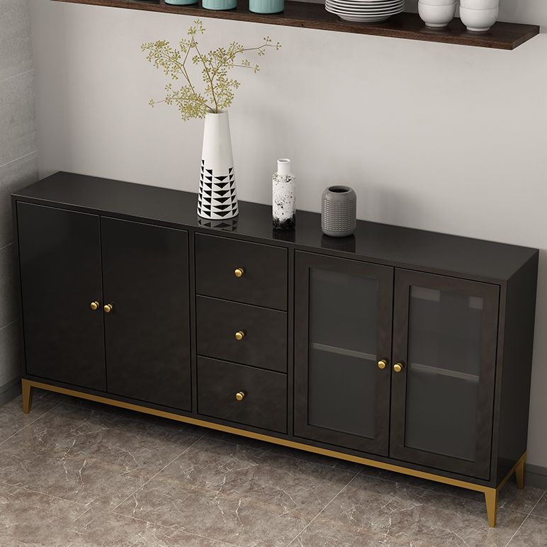 Pine Wood Kitchen Sideboard Cabinet Modern Credenza with Drawer and Storage Clearhalo 'buffet_sideboard' 'Buffets & Sideboards' 'furn' 'furn_buffet_sideboard' 'Furniture' 'furniture_buffet_sideboard' 'Kitchen & Dining Furniture' 1200x1200_eafbdc47-77be-4ccc-bb81-10034e371bc9