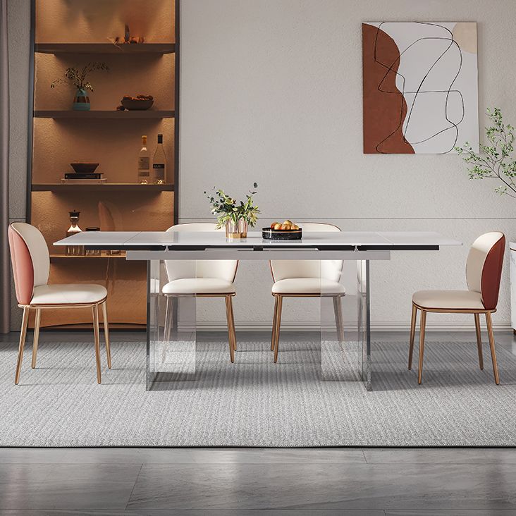 Nordic Glam Style 1/4/5/7Pieces Dining Sintered Stone Dining Table Set for Kitchen Clearhalo 'Dining Room Sets' 'Dining Tables & Seating' 'dining_room_set' 'furn' 'furn_dining_room_set' 'Furniture' 'furniture_dining_room_set' 'Kitchen & Dining Furniture' 1200x1200_eafcadbc-8919-4631-b492-5962ebe87651