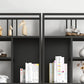 Metal Rectangle Open Bookcase Scandinavian Home Office Etagere Bookcase