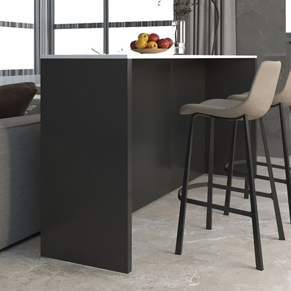 Industrial Style Bar Table Rectangle Stone Fixed Bistro Bar Desk for Indoor Clearhalo 'Bar Furniture' 'Bar Tables' 'bar_tables' 'furn' 'furn_bar_tables' 'Furniture' 'Kitchen & Dining Furniture' 1200x1200_eafd7695-72d0-4250-ace5-2f9920b7ed1a