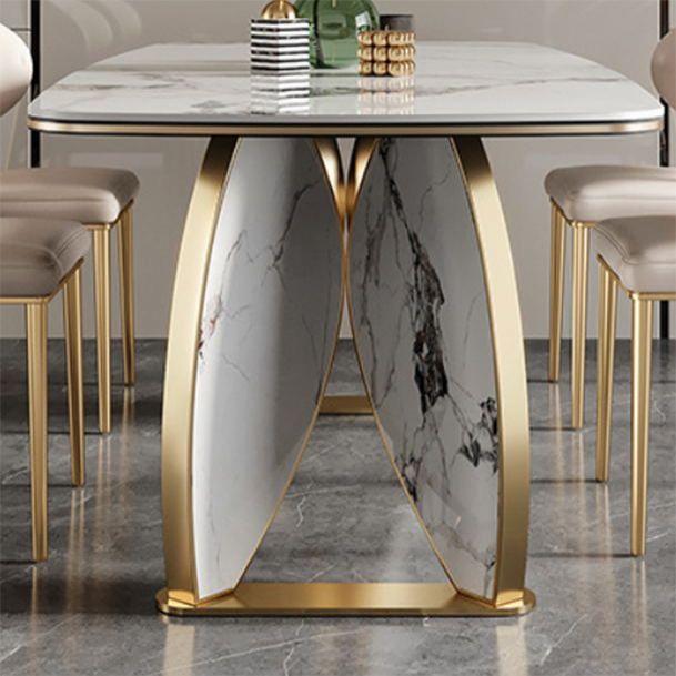 Luxueux 1/4/5/7 pièces rectangle ensemble de restauration en pierre fritté.