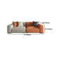Contemporary Cushions Standard Seating Square Arm Sofa with Pillows