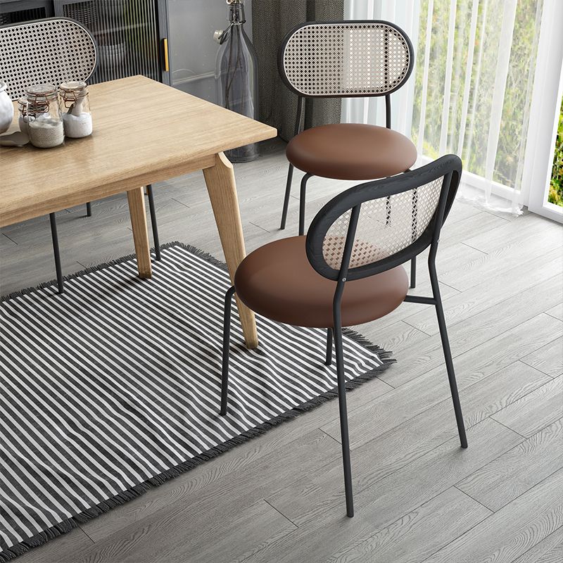 Contemporary Style Kitchen Square Dining Chair Open Back Side Armless Chair Clearhalo ' kitchen&dining_furn' 'Dining Chairs' 'Dining Tables & Seating' 'dining_chair' 'furn' 'furn_dining_chair' 'Furniture' 'furniture_dining_chair' 'Kitchen & Dining Furniture' 'kitchen' 1200x1200_eb005231-3549-4d7c-9b99-b6553478ba72
