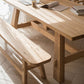 Rechthoek eettafel natuurlijke eigentijdse stijl massieve houten eettafel voor thuiskeuken